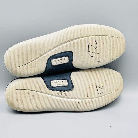 Cole Haan Shoes Mens 12 Blue Suede Loafers Grand OS Motogrand Casual Slip On - Picture 9 of 12